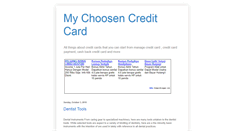 Desktop Screenshot of mychoosencreditcard.blogspot.com