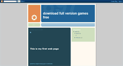 Desktop Screenshot of freefullversiongames.blogspot.com