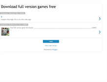 Tablet Screenshot of freefullversiongames.blogspot.com