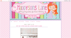 Desktop Screenshot of maddysonslane.blogspot.com