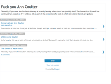 Tablet Screenshot of fuckyouanncoulter.blogspot.com