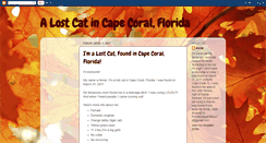 Desktop Screenshot of lostcatcapecoral.blogspot.com