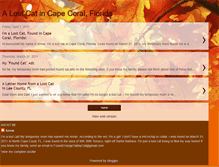Tablet Screenshot of lostcatcapecoral.blogspot.com