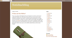 Desktop Screenshot of notizbuchblog.blogspot.com