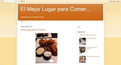 Desktop Screenshot of elmejorlugarparacomer.blogspot.com