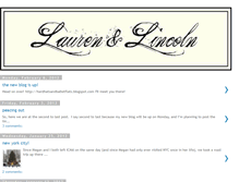 Tablet Screenshot of laurenandlincoln.blogspot.com