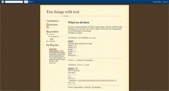 Desktop Screenshot of funthingswithtext.blogspot.com