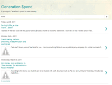 Tablet Screenshot of generationspend.blogspot.com