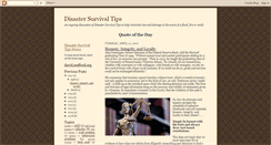 Desktop Screenshot of disastersurvivaltips.blogspot.com