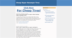 Desktop Screenshot of cheapsuperswampertires.blogspot.com