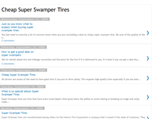 Tablet Screenshot of cheapsuperswampertires.blogspot.com