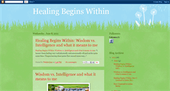 Desktop Screenshot of healingbeginswith.blogspot.com