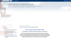 Desktop Screenshot of beylikler-atabeylikler.blogspot.com
