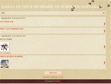 Tablet Screenshot of igrejadedeusdeportodesantana.blogspot.com