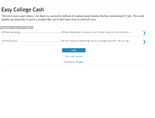 Tablet Screenshot of easycollegecash.blogspot.com