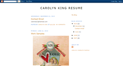 Desktop Screenshot of carolynkingresume.blogspot.com