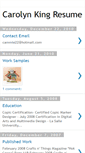 Mobile Screenshot of carolynkingresume.blogspot.com