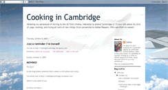 Desktop Screenshot of cookingincambridge.blogspot.com