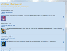 Tablet Screenshot of mysealofapproval.blogspot.com