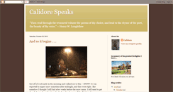 Desktop Screenshot of calidorespeaks.blogspot.com