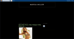Desktop Screenshot of marisa-miller-biography.blogspot.com