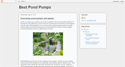 Desktop Screenshot of bestpondpumps.blogspot.com