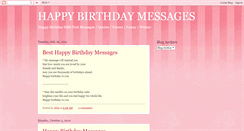 Desktop Screenshot of happy-birthday-messages.blogspot.com