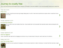 Tablet Screenshot of journey2crueltyfree.blogspot.com