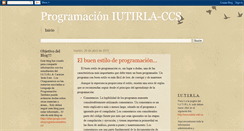 Desktop Screenshot of programacioniutirlaccs.blogspot.com
