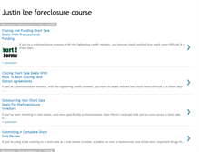 Tablet Screenshot of justin-lee-foreclosure-course.blogspot.com