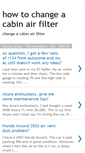 Mobile Screenshot of howtochangeacabinairfilter.blogspot.com