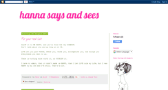 Desktop Screenshot of hannasaysandsees.blogspot.com