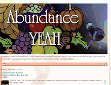 Tablet Screenshot of abundanceyeah.blogspot.com