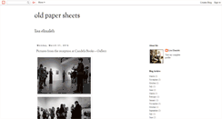 Desktop Screenshot of oldpapersheets.blogspot.com