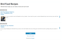 Tablet Screenshot of bird-food-recipes.blogspot.com