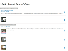 Tablet Screenshot of leashanimalrescuesale.blogspot.com