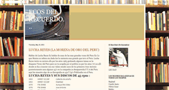 Desktop Screenshot of ecosdelrecuerdo.blogspot.com