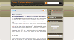 Desktop Screenshot of fahadshahzadwaraich.blogspot.com