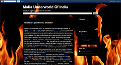 Desktop Screenshot of mafiaunderworldofindia.blogspot.com