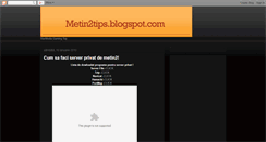Desktop Screenshot of metin2tips.blogspot.com