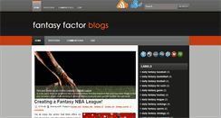 Desktop Screenshot of fantasy-factor-blogs.blogspot.com