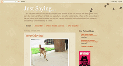 Desktop Screenshot of justsayingjs.blogspot.com