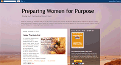 Desktop Screenshot of preparingwomenforpurpose.blogspot.com