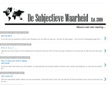 Tablet Screenshot of desubjectievewaarheid.blogspot.com