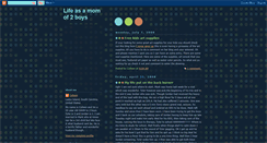 Desktop Screenshot of lifeasamomof2boys.blogspot.com