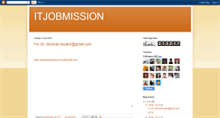Desktop Screenshot of itjobmission.blogspot.com