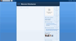 Desktop Screenshot of mencionorientacion.blogspot.com