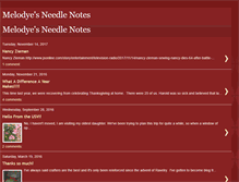 Tablet Screenshot of melodyesneedlenotes.blogspot.com