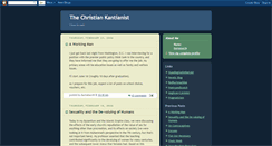 Desktop Screenshot of christiankantianist.blogspot.com