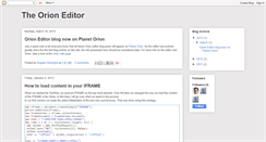 Desktop Screenshot of orioneditor.blogspot.com